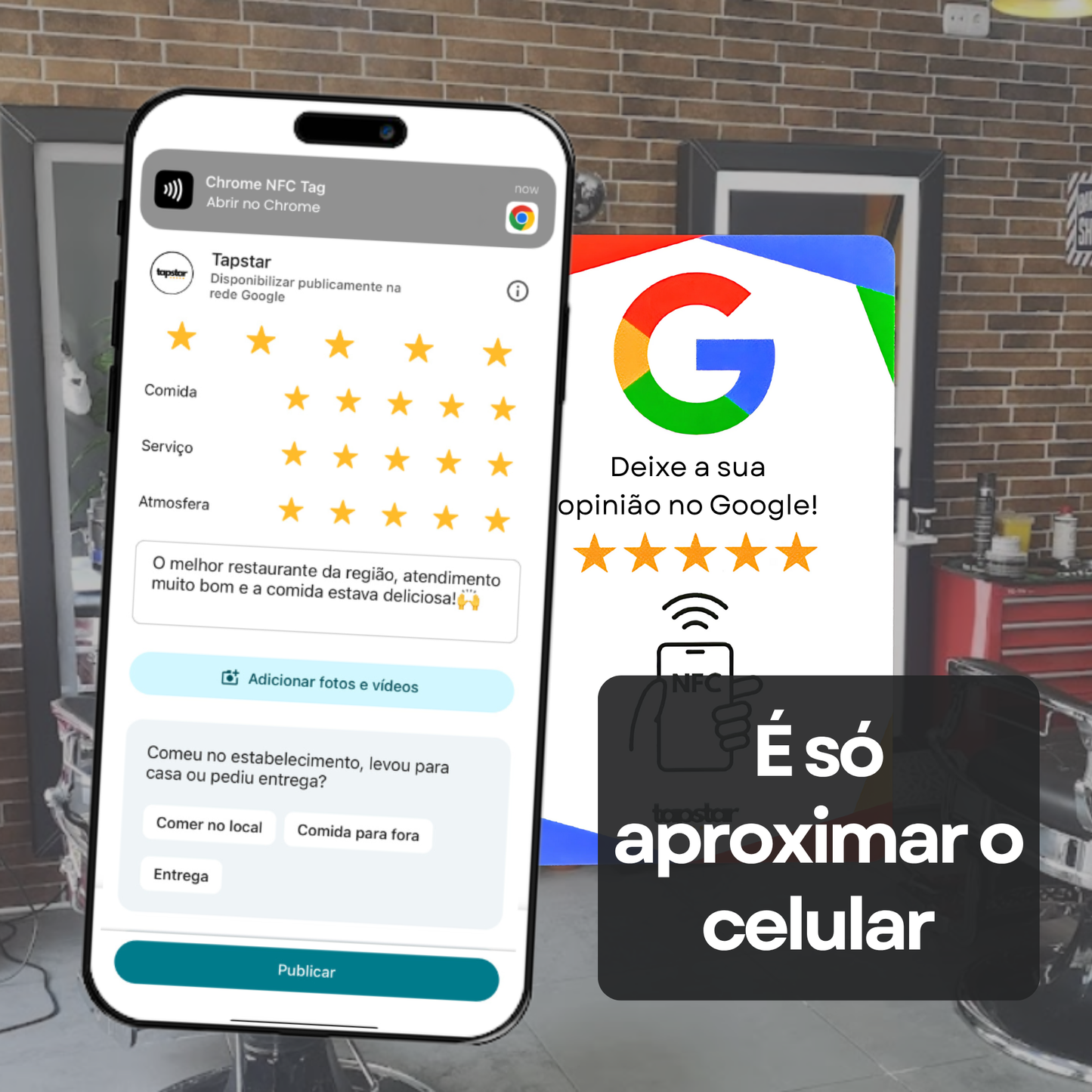 Cartão de Avaliações do Google