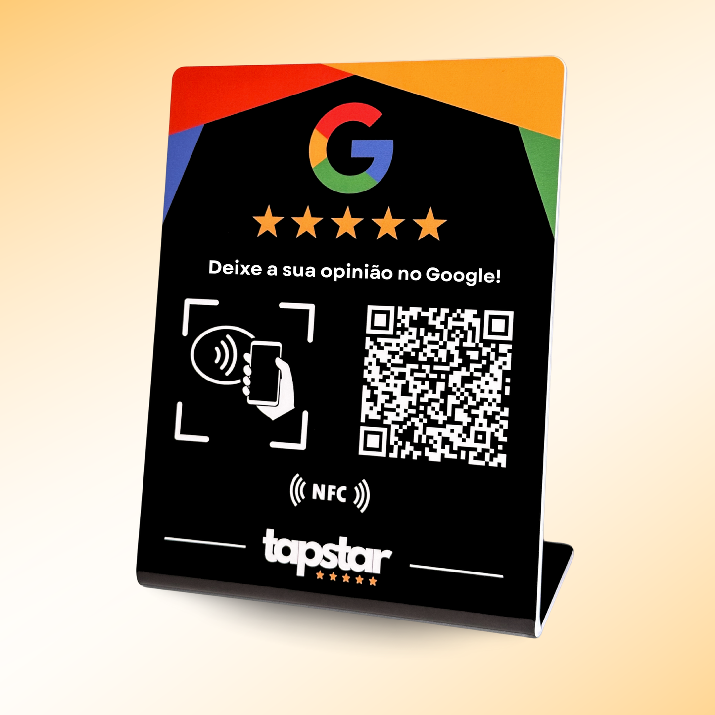Expositor de Avaliações Google com NFC e QR