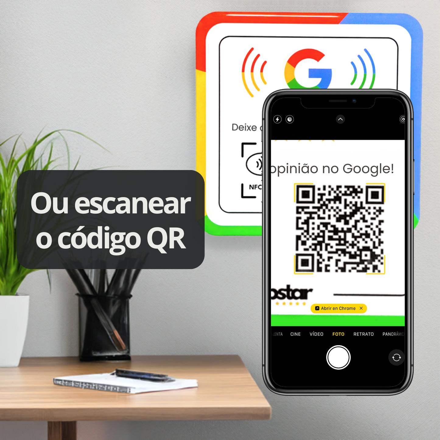 Placa de Avaliações do Google