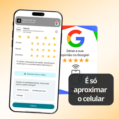 Cartão de Avaliações do Google