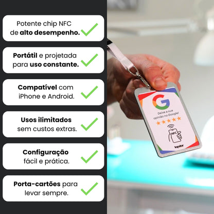 Cartão de Avaliações do Google
